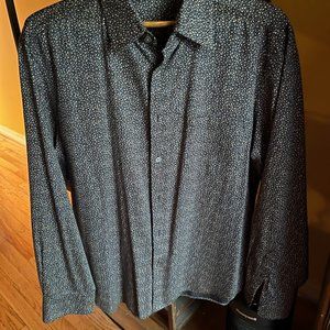 Theory men's long-sleeve gently worn button-down shirt
